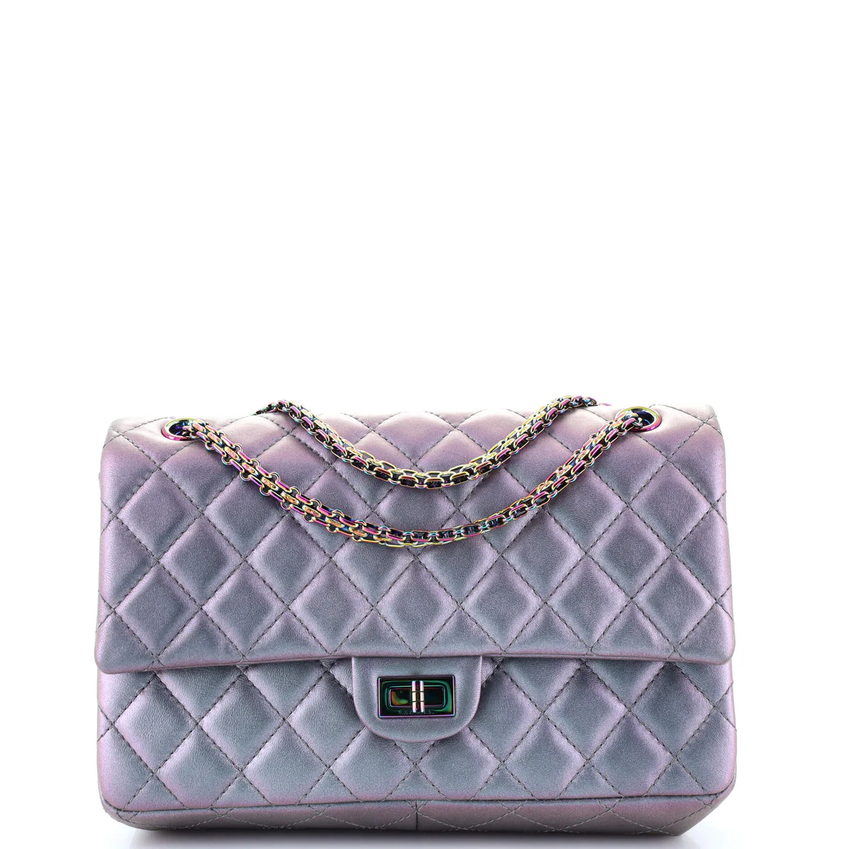 Reissue 2.55 Flap Bag Quilted Iridescent Lambskin 226 - Deep Luxury