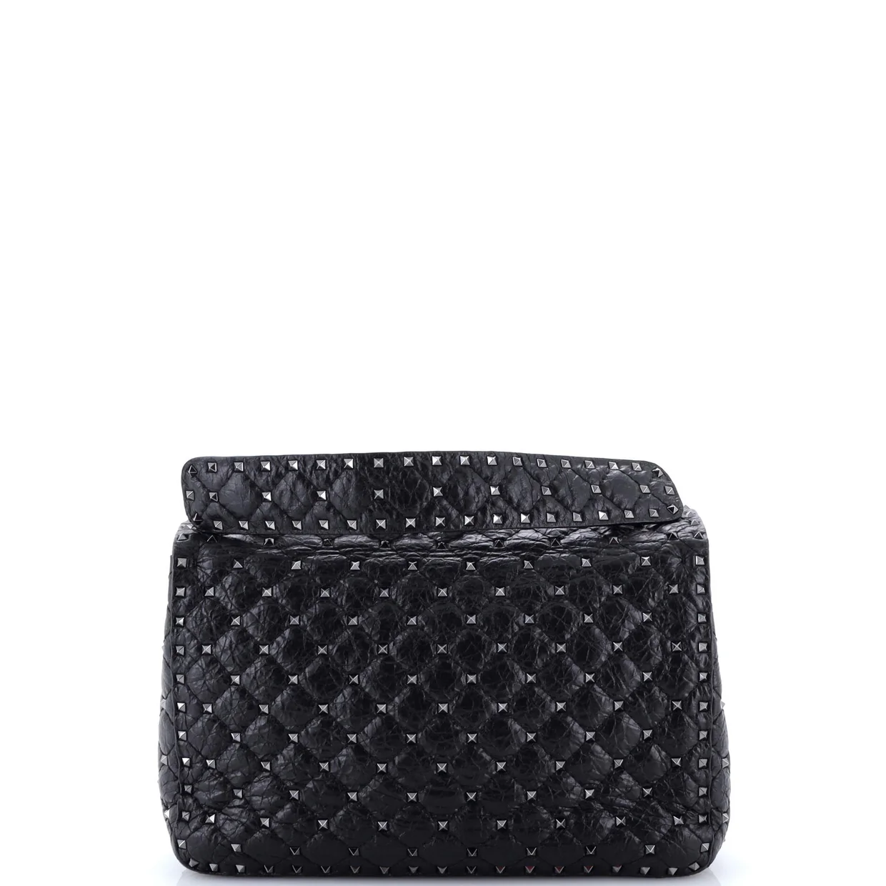 Rockstud Spike Flap Bag Quilted Leather Large - Deep Luxury