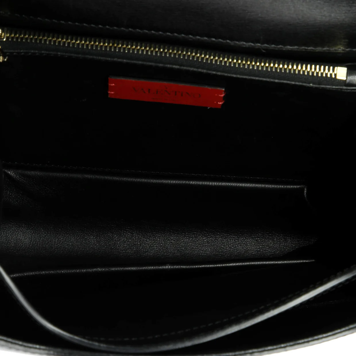 Rockstud Flip Lock Flap Top Handle Bag Leather Small - Deep Luxury