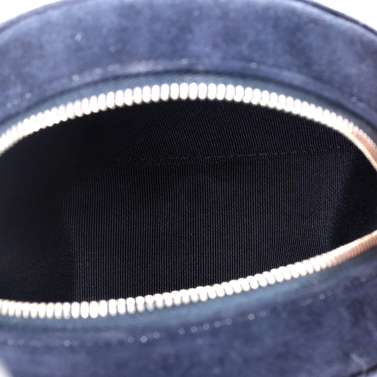 Star Round Clutch with Chain Quilted Suede with Crystal Embellished Charms - Deep Luxury