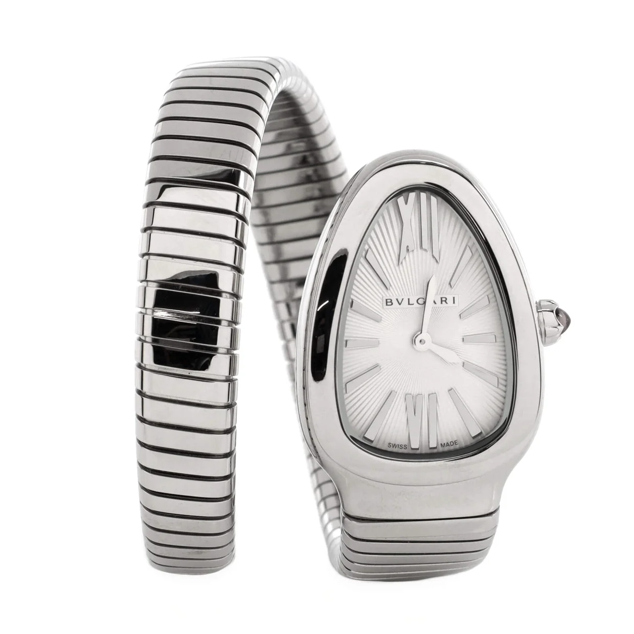 Serpenti Tubogas Single Spiral Quartz Watch Stainless Steel 23 - Deep Luxury