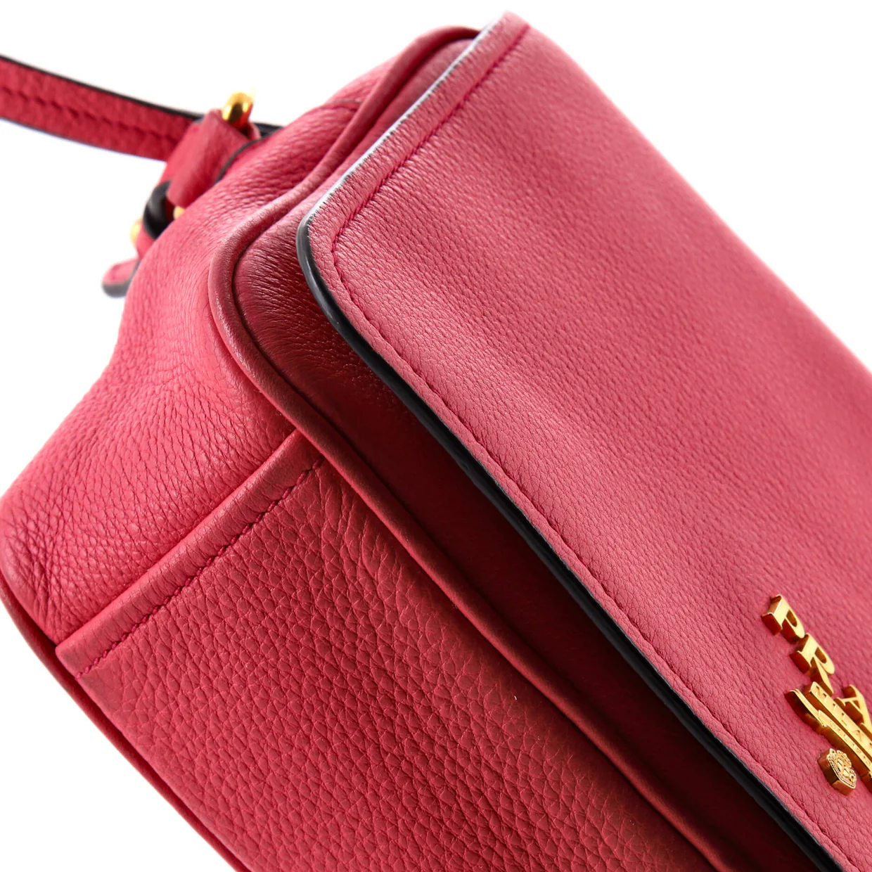 Flap Zip Crossbody Bag Vitello Phenix Small - Deep Luxury