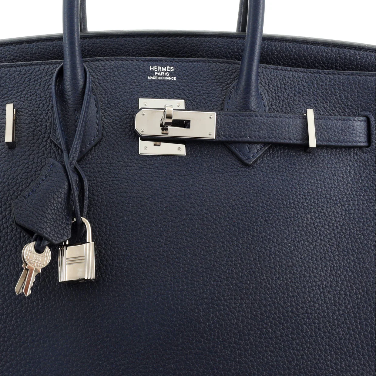 Birkin Handbag Bleu Encre Togo with Palladium Hardware 30 - Deep Luxury