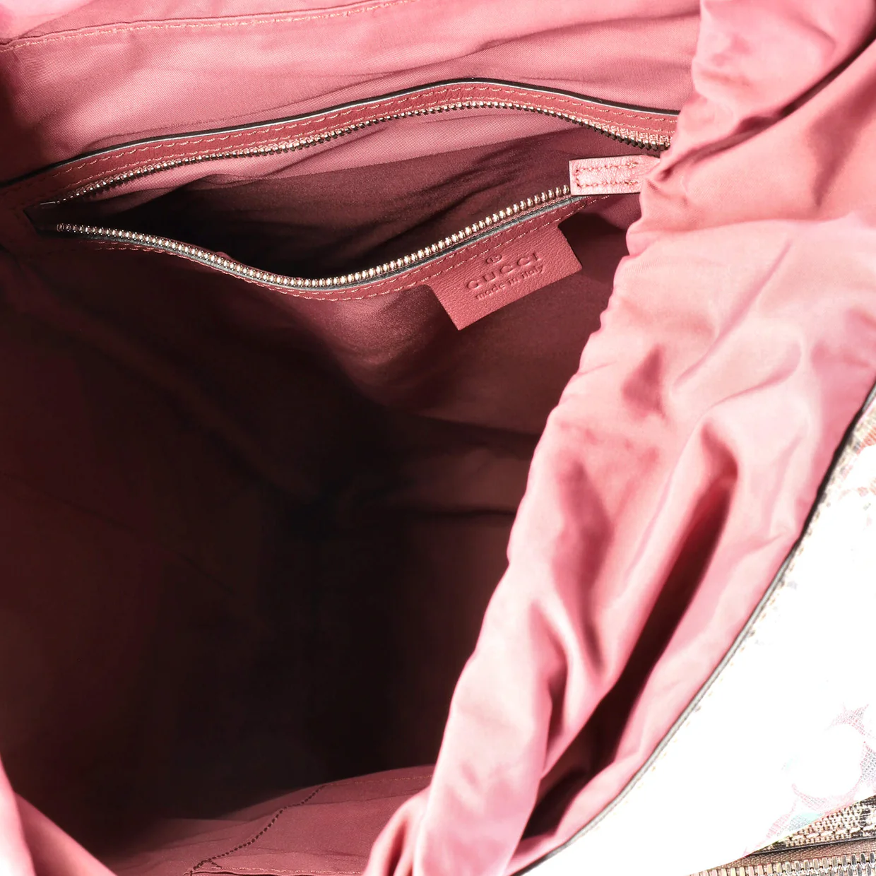 Buckle Backpack Blooms Print GG Coated Canvas Medium - Deep Luxury