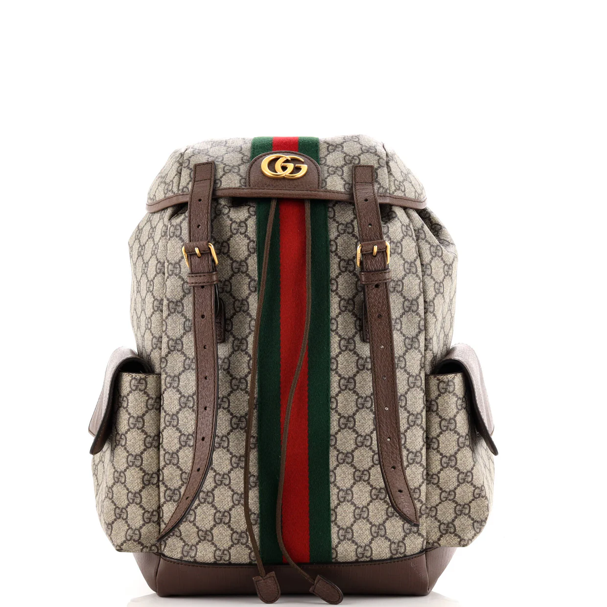 Ophidia Flap Backpack GG Coated Canvas Medium - Deep Luxury