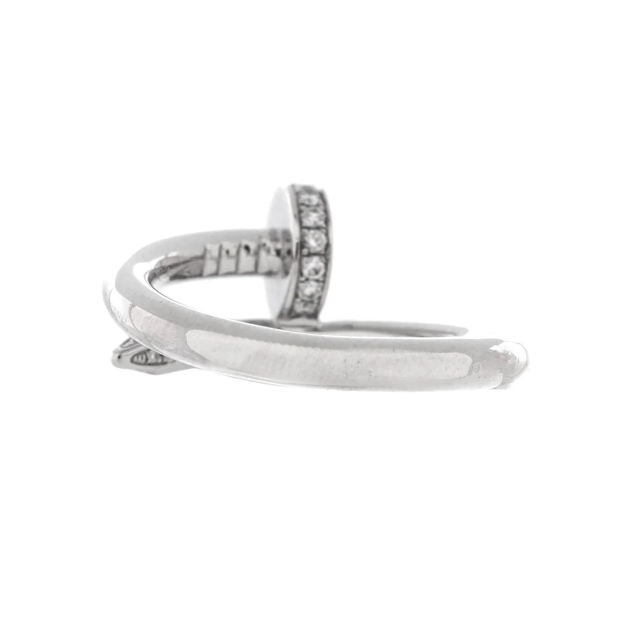 Juste un Clou Ring 18K White Gold with Diamonds - Deep Luxury