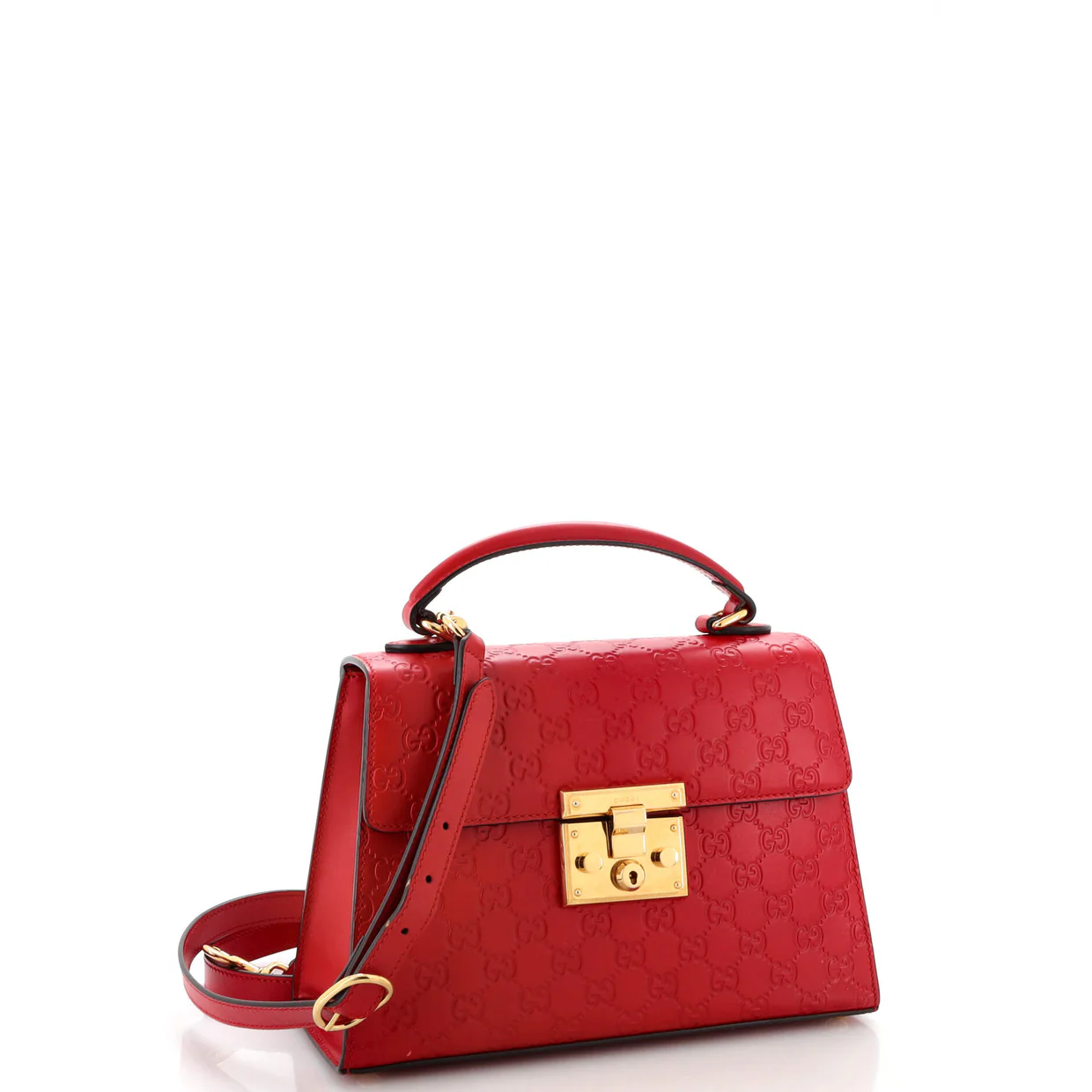Padlock Top Handle Bag Guccissima Leather Small - Deep Luxury