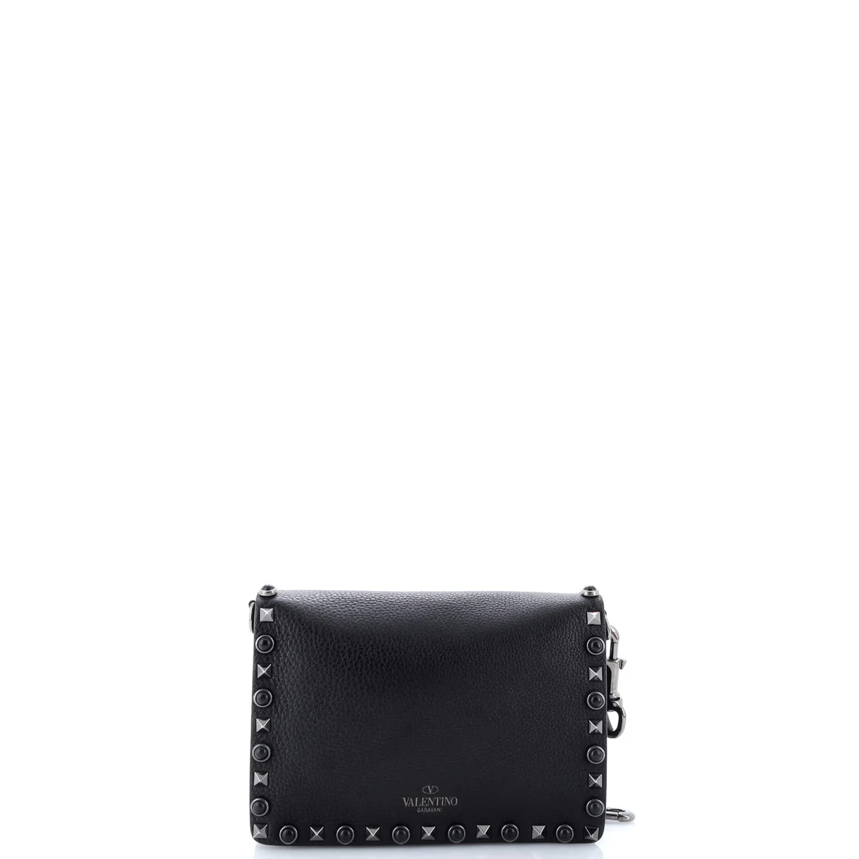 Rolling Rockstud Crossbody Bag Leather with Cabochons Small - Deep Luxury