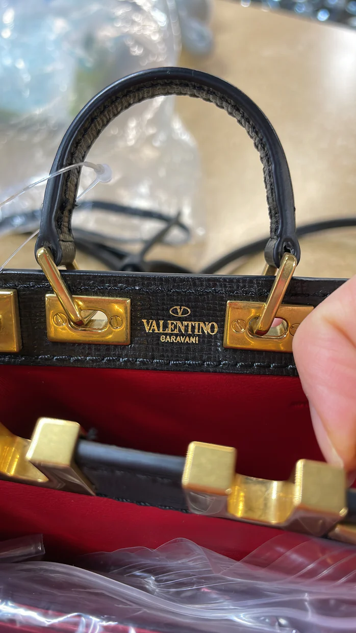 Rockstud Alcove Double Handle Bag Leather Micro - Deep Luxury