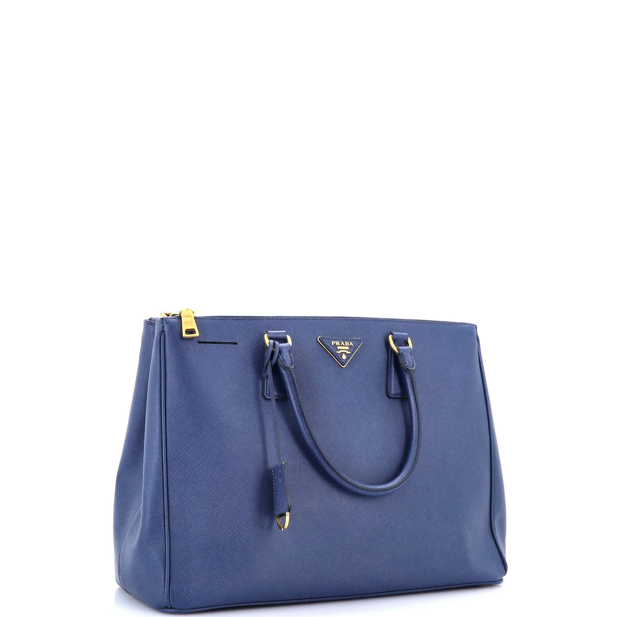 Double Zip Lux Tote Saffiano Leather Large - Deep Luxury