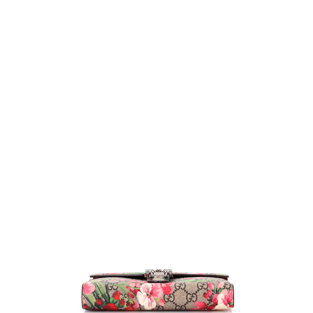 Dionysus Chain Wallet Blooms Print GG Coated Canvas Small - Deep Luxury