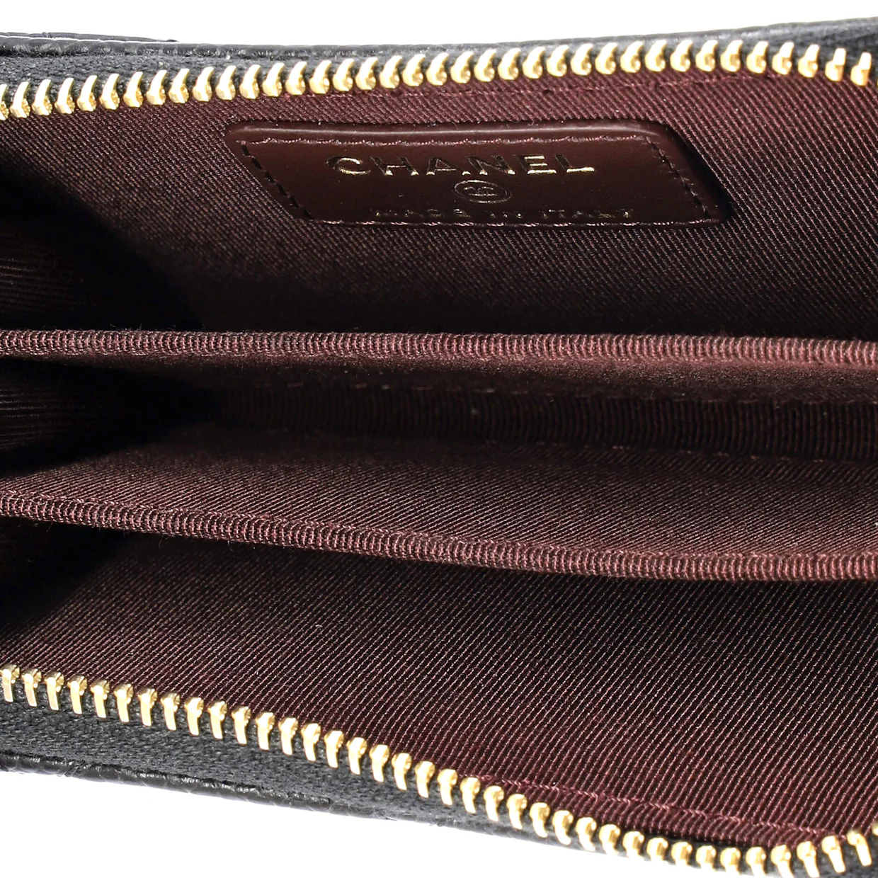 CC Zip Coin Purse Quilted Caviar Small - Deep Luxury