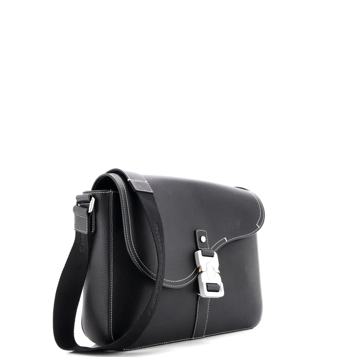 Saddle Buckle Flap Messenger Bag Leather Small - Deep Luxury