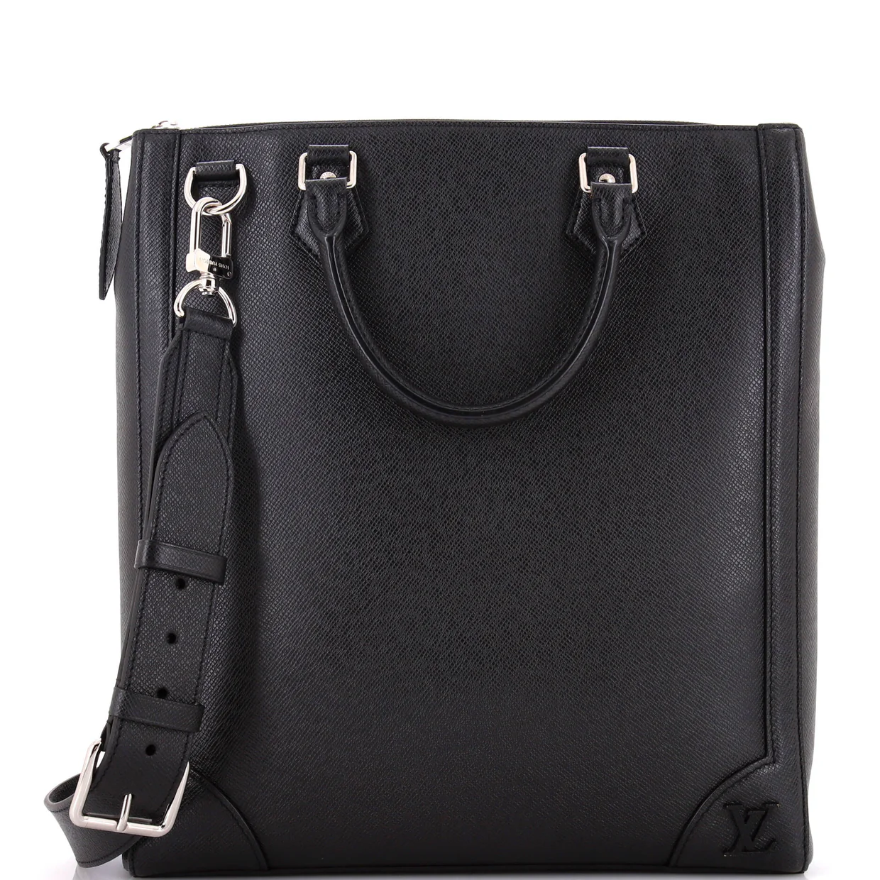 Vertical Tote Taiga Leather - Deep Luxury