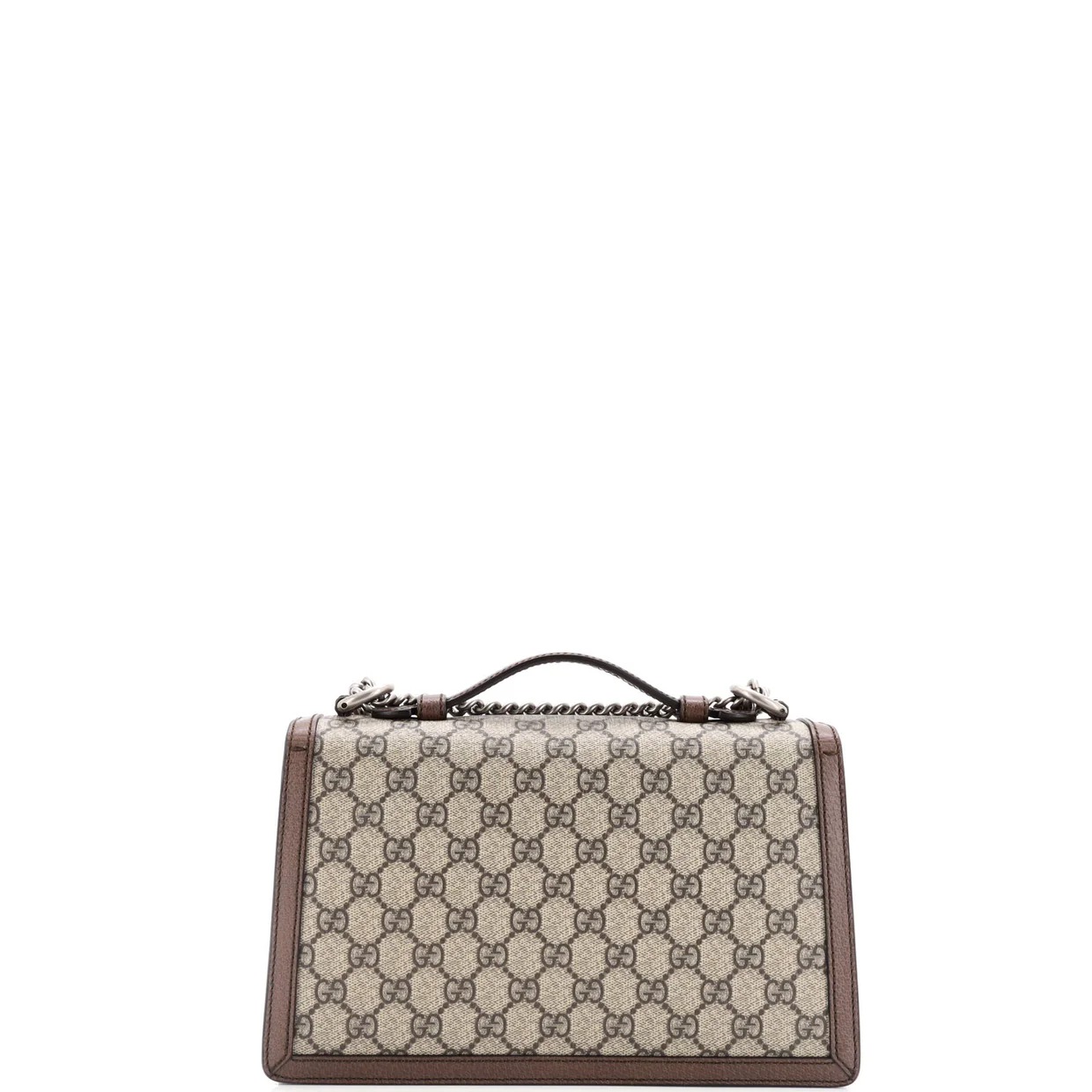 Dionysus Top Handle Chain Bag GG Coated Canvas Small - Deep Luxury