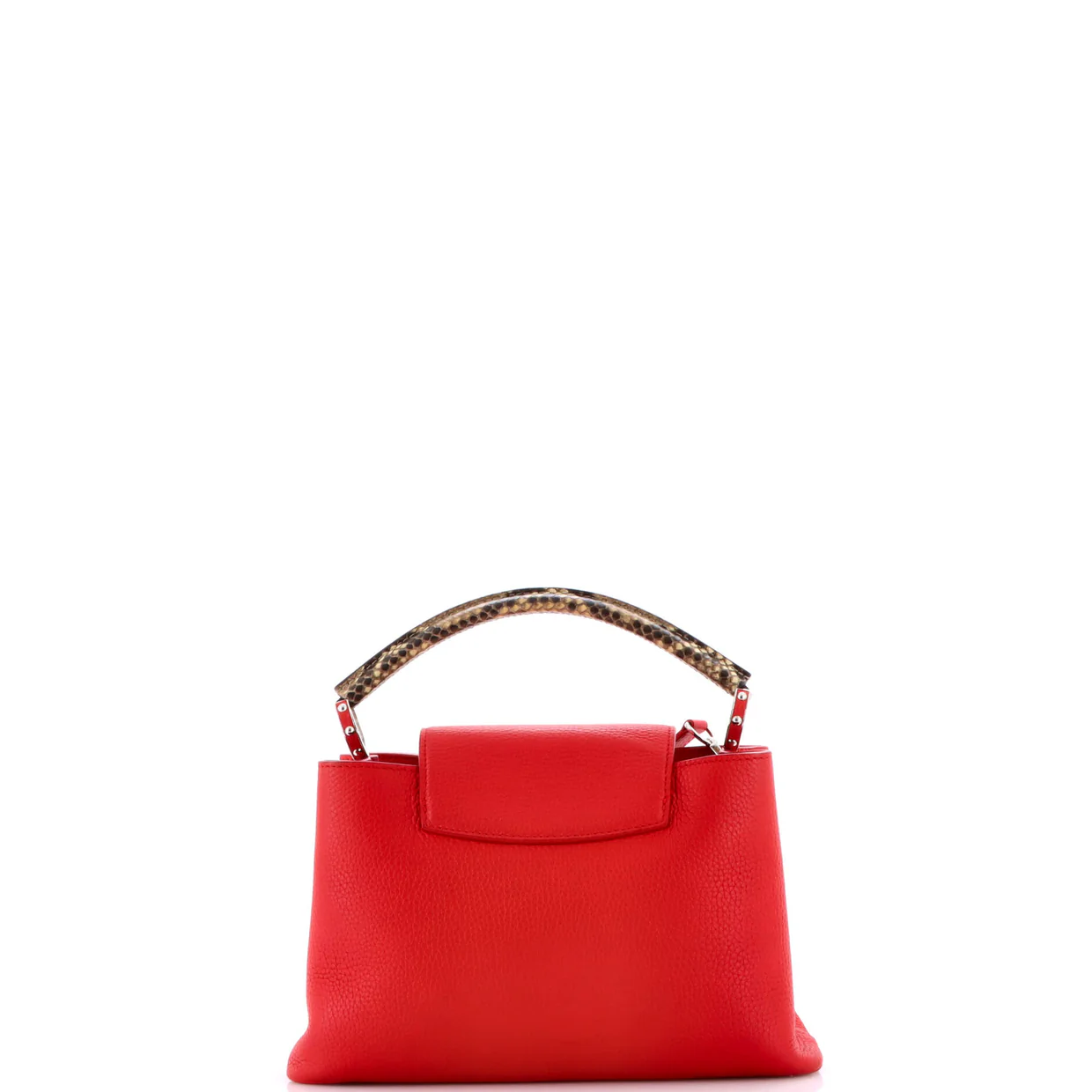 Capucines Bag Leather with Python PM - Deep Luxury