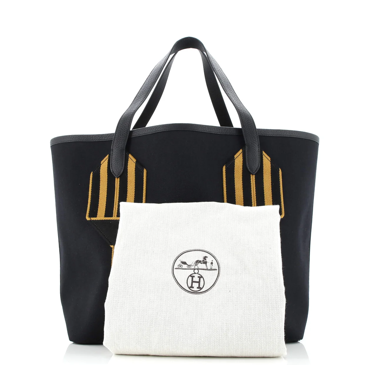Pursangle Tote Canvas with Leather - Deep Luxury