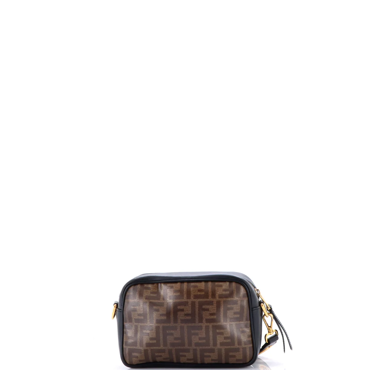 F is Fendi Logo Stamp Camera Bag Zucca Coated Canvas Small - Deep Luxury