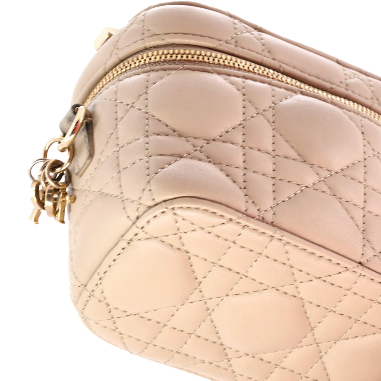 Lady Dior Vanity Case Cannage Quilt Lambskin Micro - Deep Luxury
