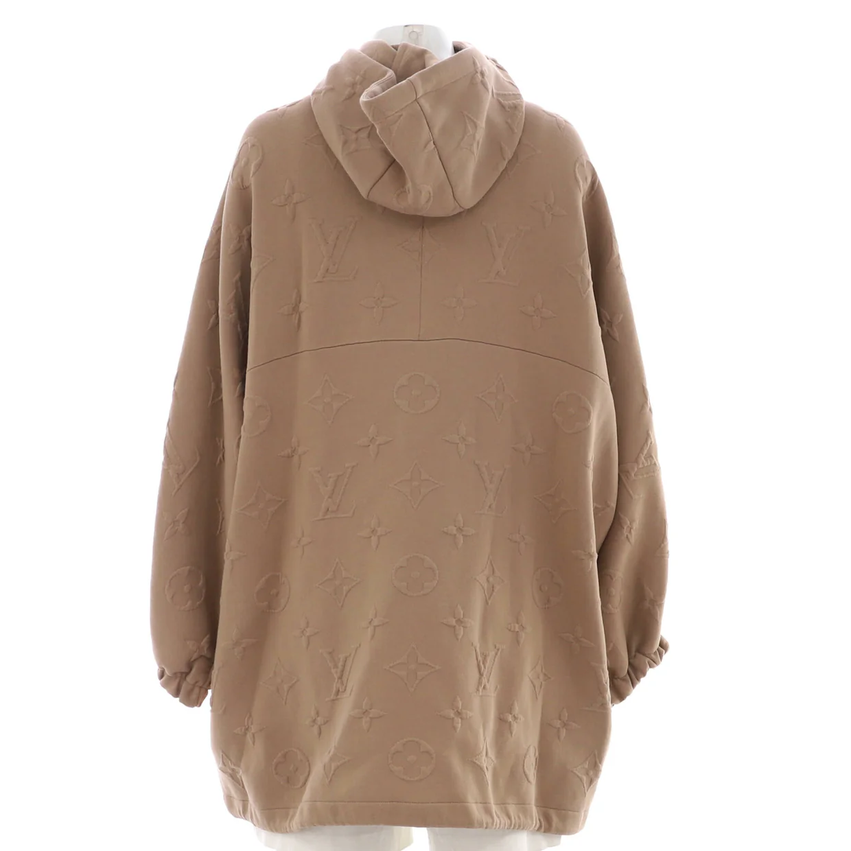 Women's Hooded Zip Parka 3D Monogram Cotton and Polyamide Blend - Deep Luxury