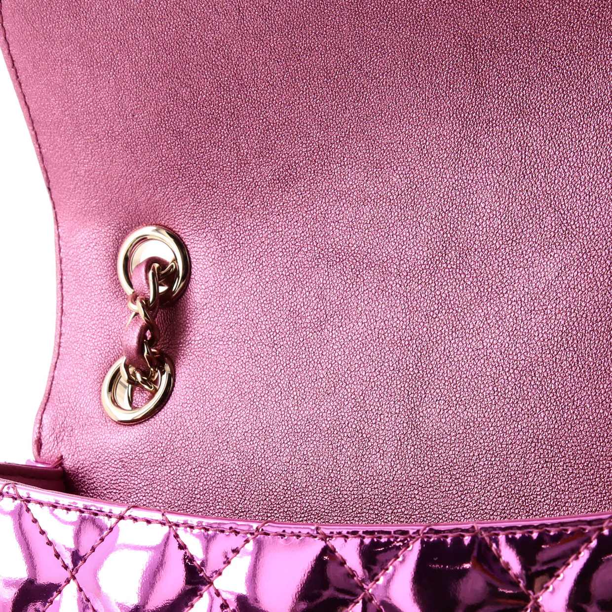 Classic Single Flap Bag with Star Coin Purse Quilted Metallic Leather Mini - Deep Luxury