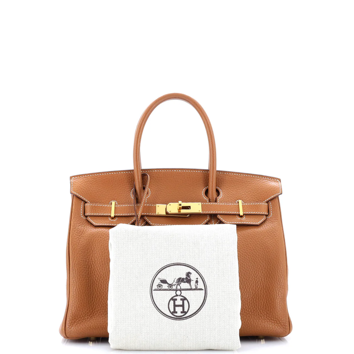 Birkin Handbag Gold Clemence with Gold Hardware 30 - Deep Luxury