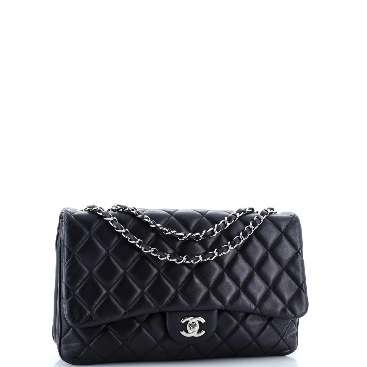 3 Flap Bag NM Quilted Lambskin Jumbo - Deep Luxury