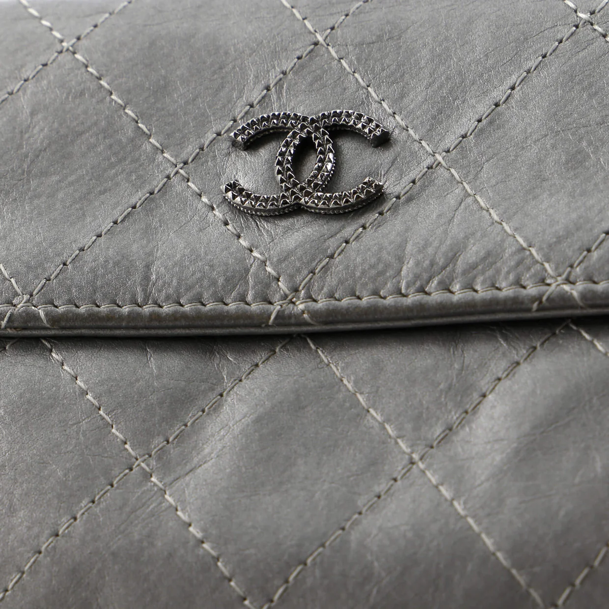 CC Compact Wallet Quilted Calfskin - Deep Luxury