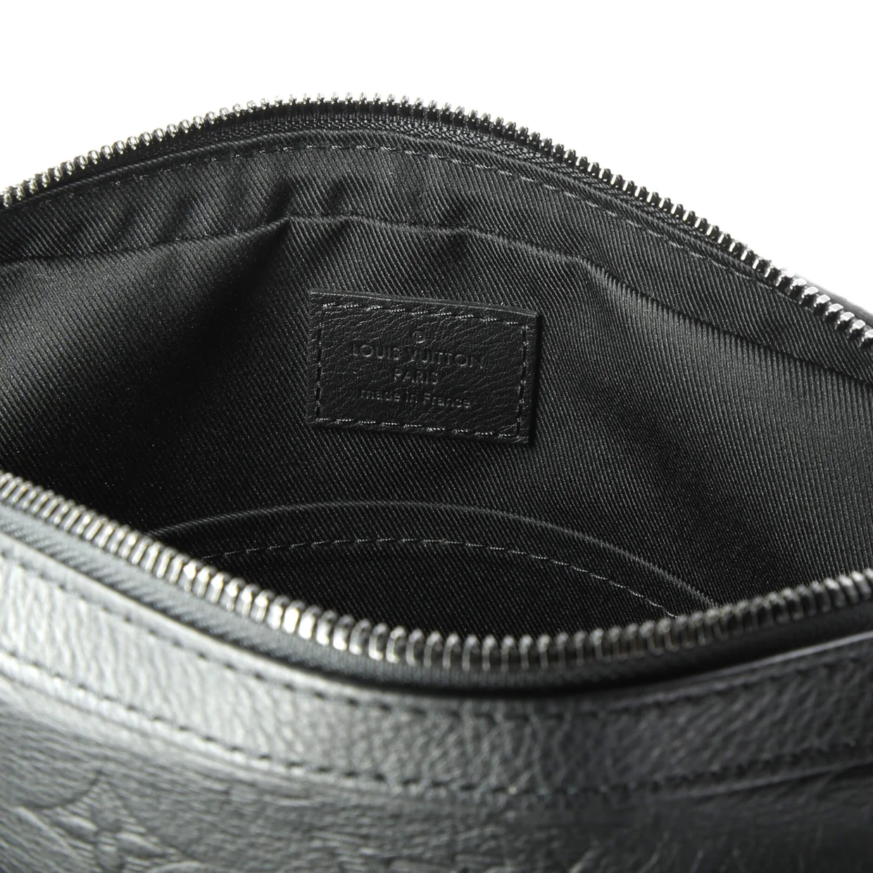 Trio Messenger Bag Monogram Shadow Leather - Deep Luxury