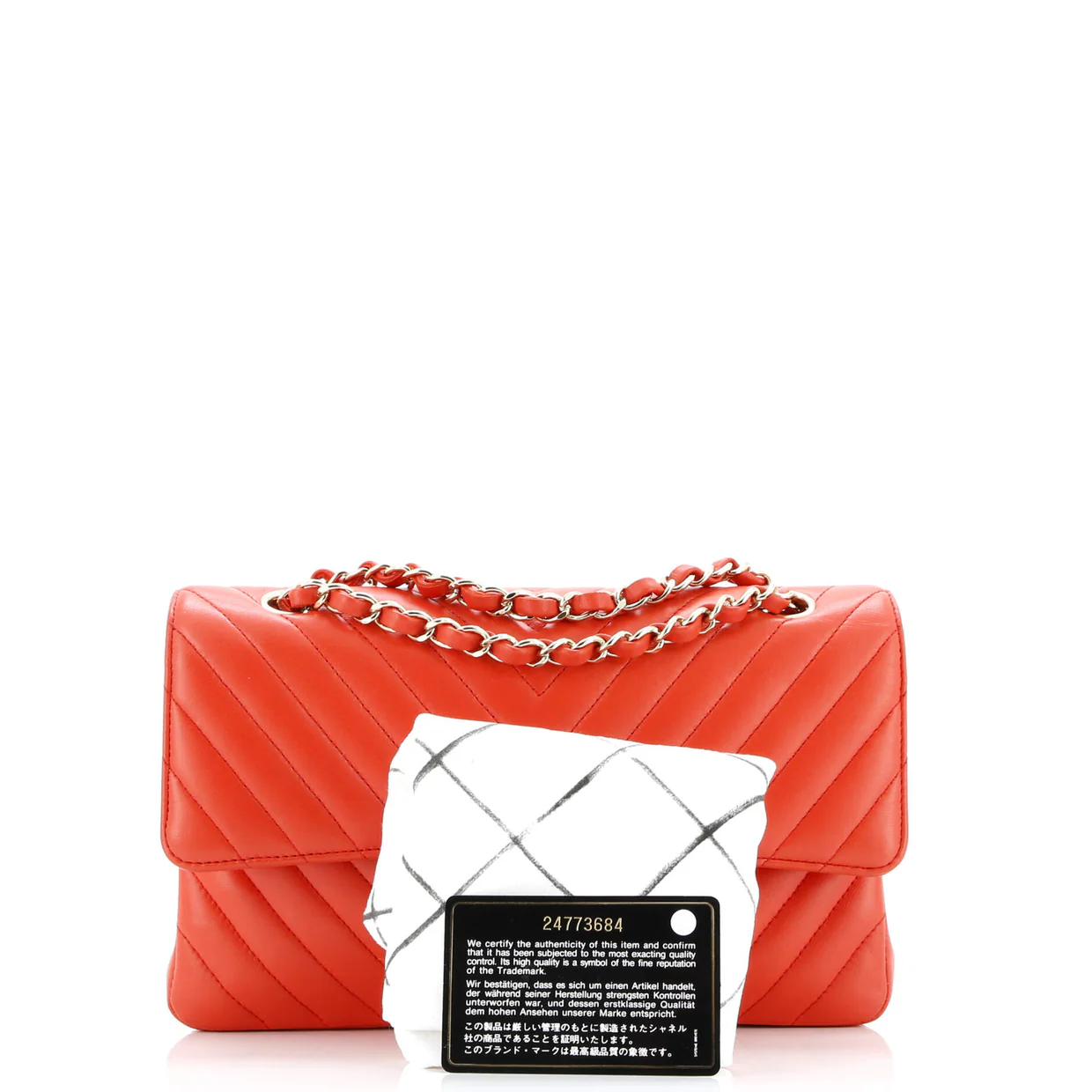 Classic Double Flap Bag Chevron Lambskin Medium - Deep Luxury