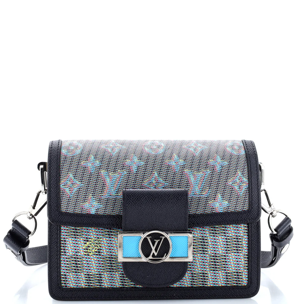 Dauphine Shoulder Bag Damier Monogram LV Pop Canvas Mini - Deep Luxury