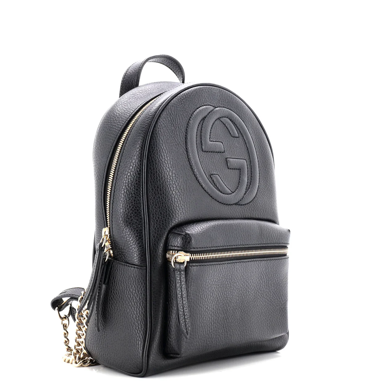 Soho Chain Backpack Leather - Deep Luxury