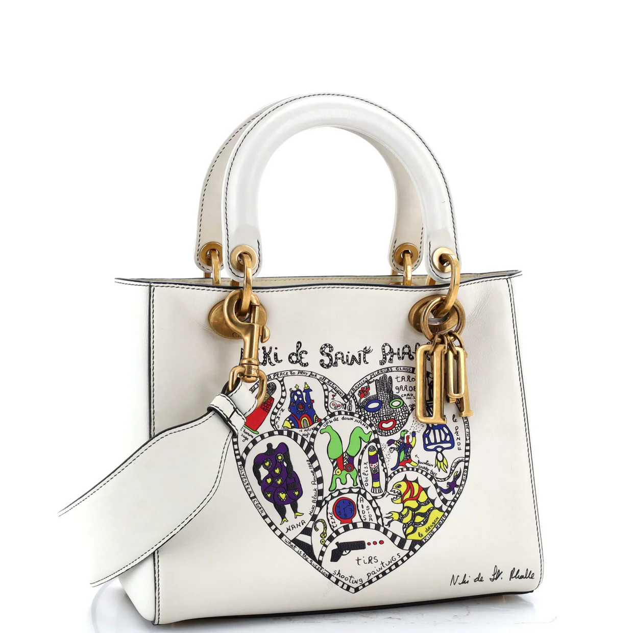 Supple Lady Dior Bag Limited Edition Niki de Saint Phalle Printed Leather Medium - Deep Luxury