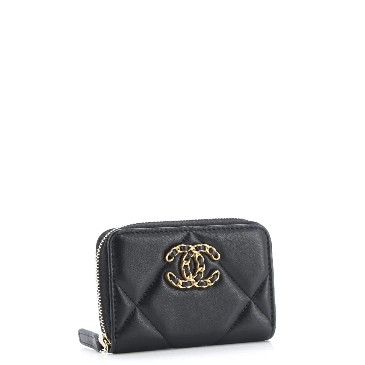 19 Zip Coin Purse Quilted Leather - Deep Luxury