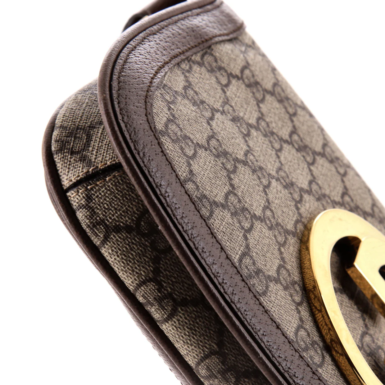 Blondie NM Chain Flap Bag GG Coated Canvas Small - Deep Luxury