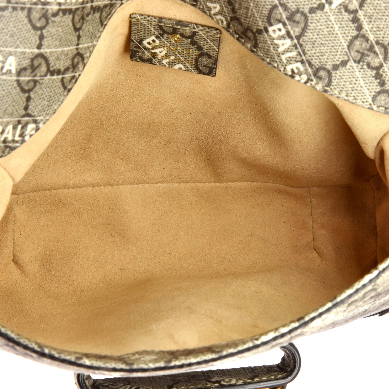 x Balenciaga The Hacker Project Horsebit 1955 Shoulder Bag GG Coated Canvas Mini - Deep Luxury