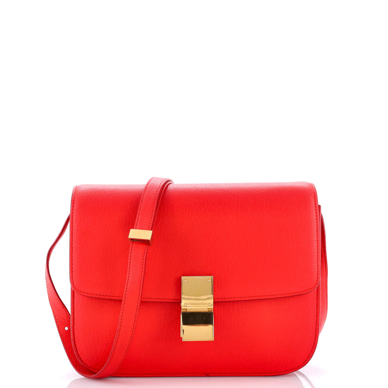 Classic Box Bag Grainy Leather Medium - Deep Luxury