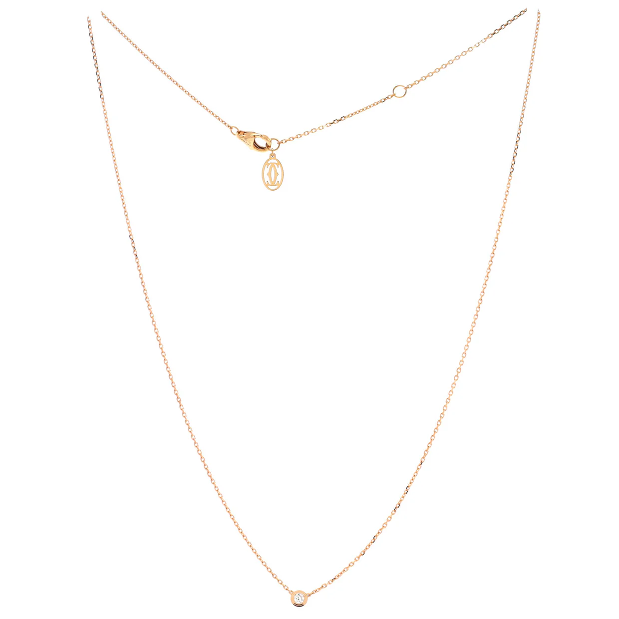 Cartier D'Amour Pendant Necklace 18K Rose Gold with Diamond XS - Deep Luxury