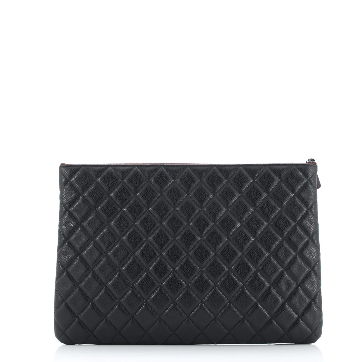 O Case Clutch Quilted Caviar Large - Deep Luxury