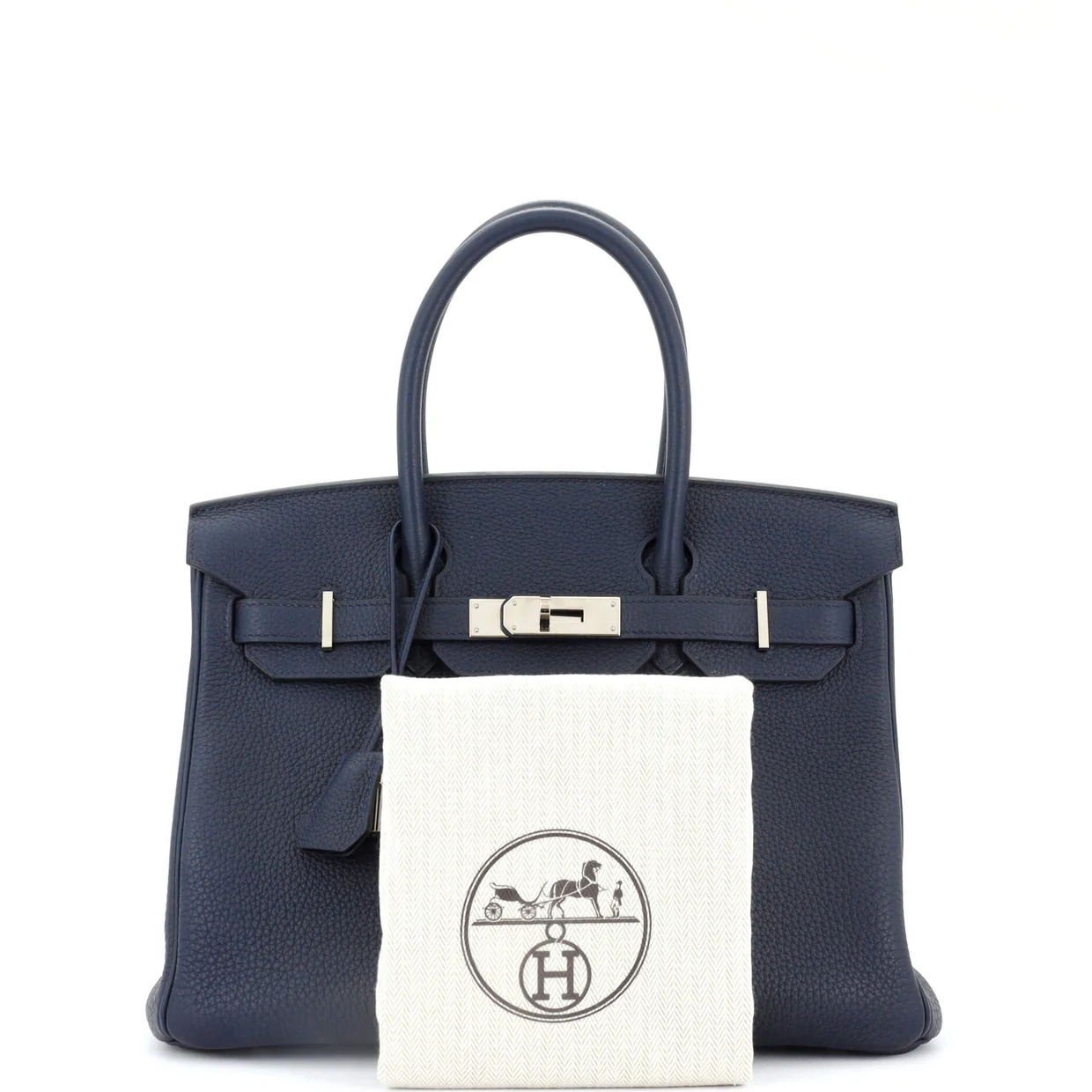 Birkin Handbag Bleu Encre Togo with Palladium Hardware 30 - Deep Luxury