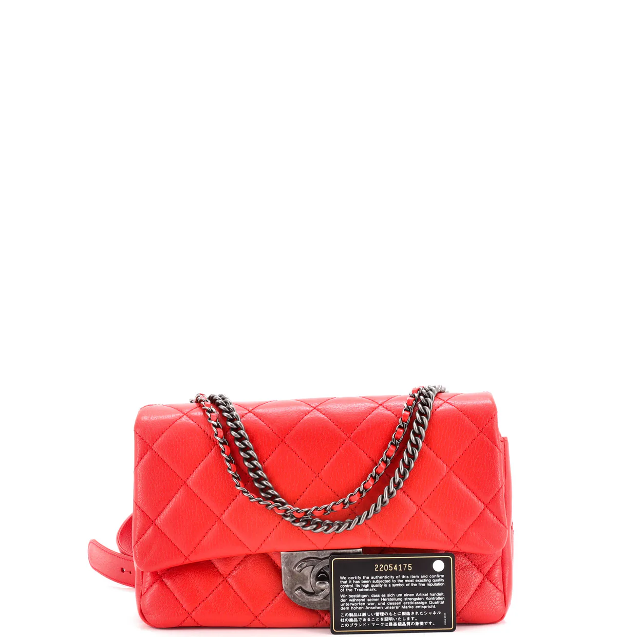 Double Carry Chain Waist Bag Quilted Goatskin Small - Deep Luxury