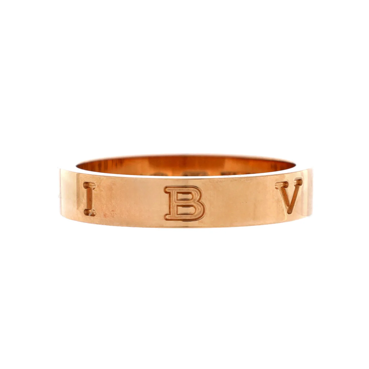 B.Zero1 Essential Logo Band Ring 18K Rose Gold - Deep Luxury