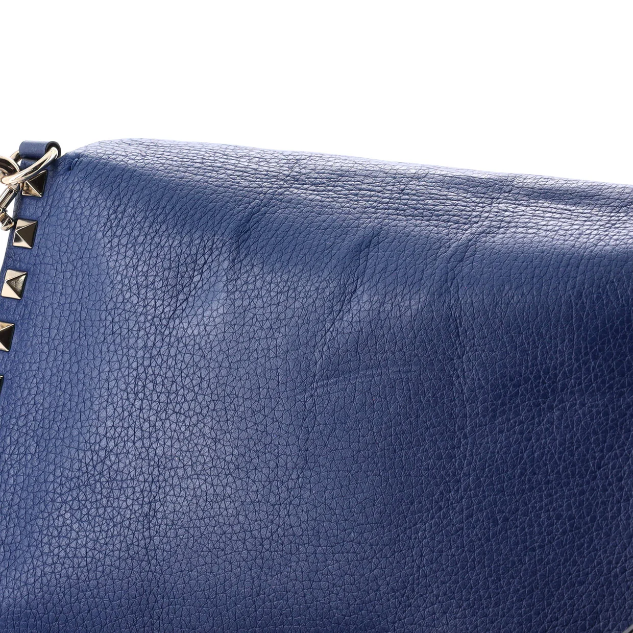 Rockstud Front Handle Flap Bag Leather Small - Deep Luxury