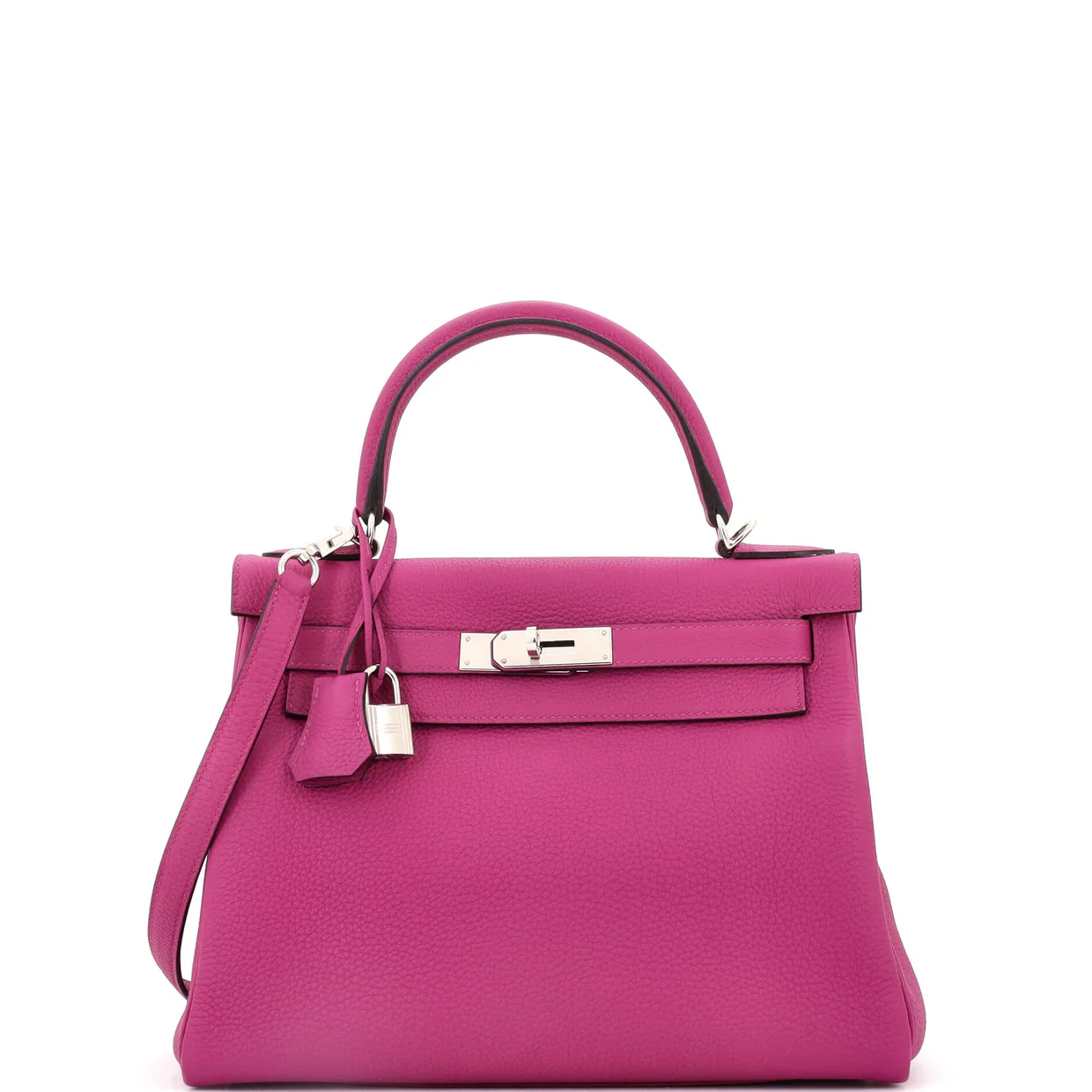 Kelly Handbag Rose Pourpre Togo with Palladium Hardware 28 - Deep Luxury