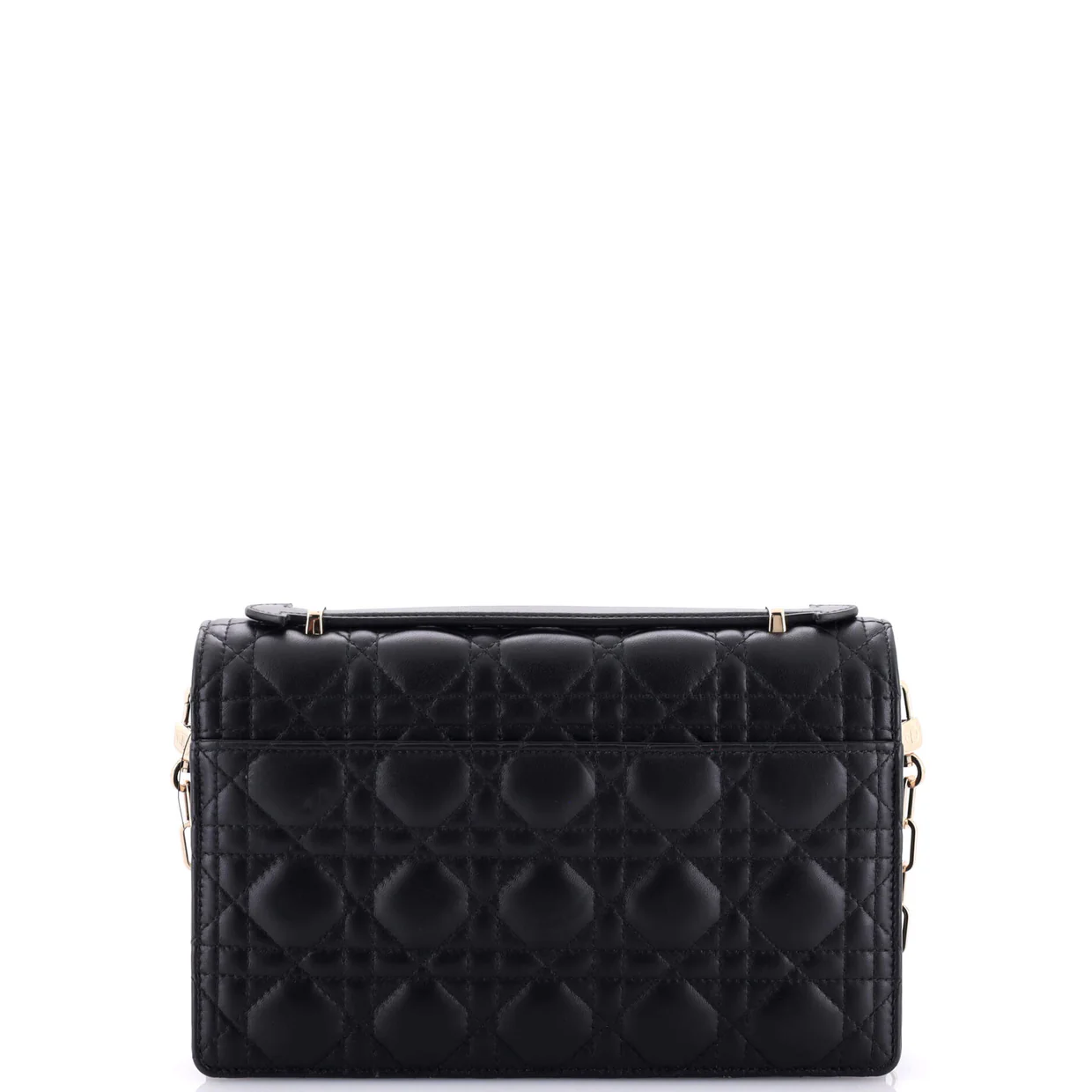 My Dior Top Handle Flap Bag Cannage Quilt Lambskin Small - Deep Luxury