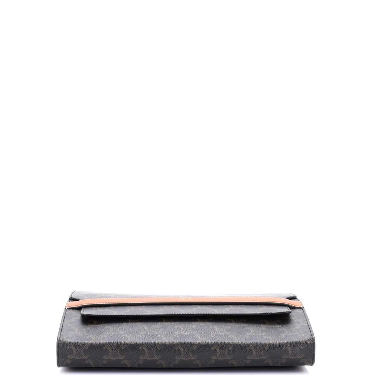 Flap Wristlet Pouch Triomphe Coated Canvas - Deep Luxury