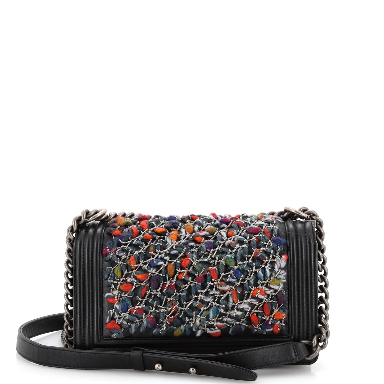 Boy Flap Bag Braided Tweed Old Medium - Deep Luxury