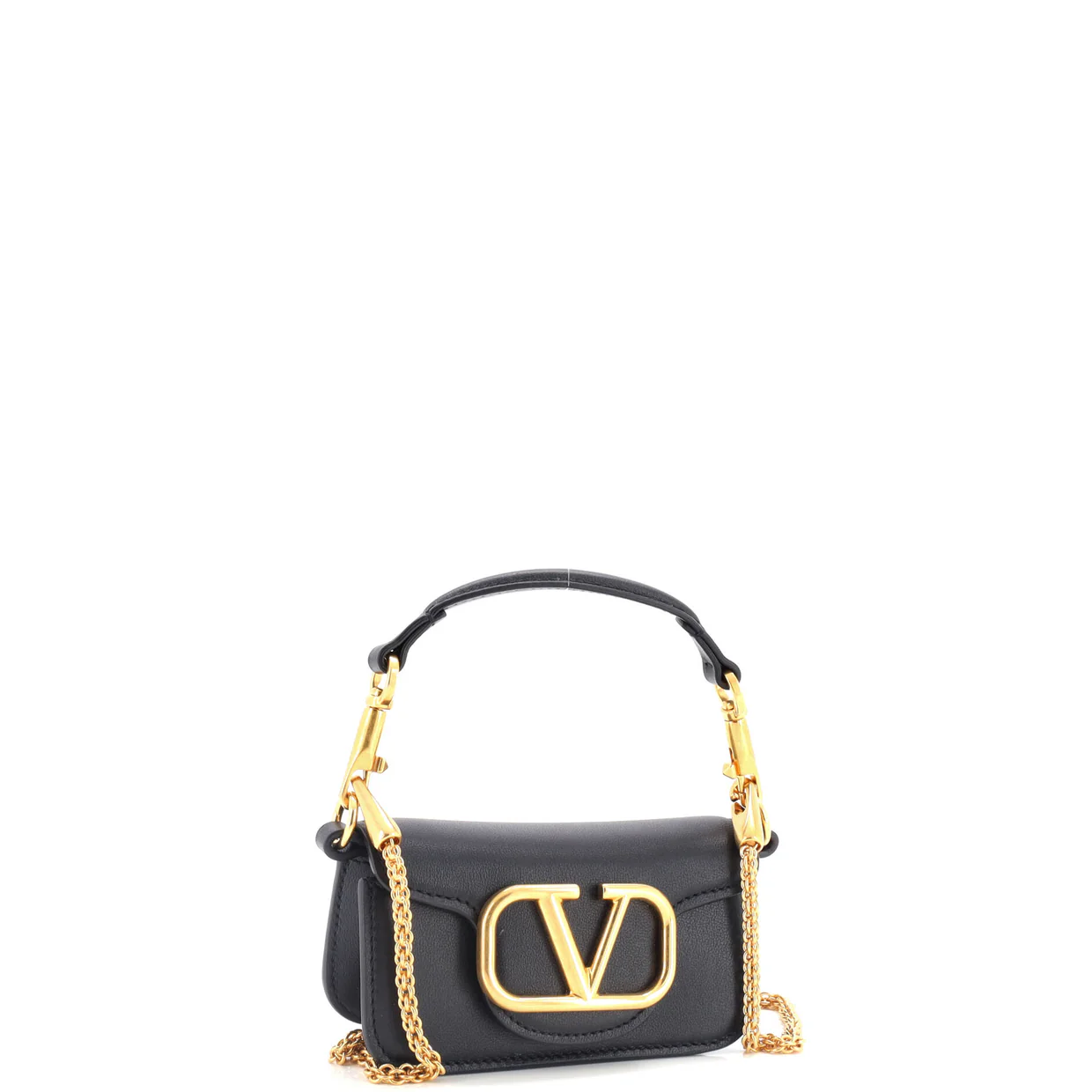 VLogo Loco Flap Shoulder Bag Leather Mini - Deep Luxury
