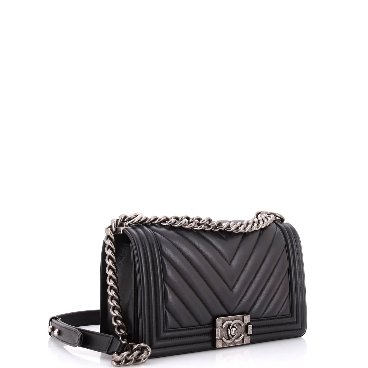 Boy Flap Bag Chevron Lambskin Old Medium - Deep Luxury