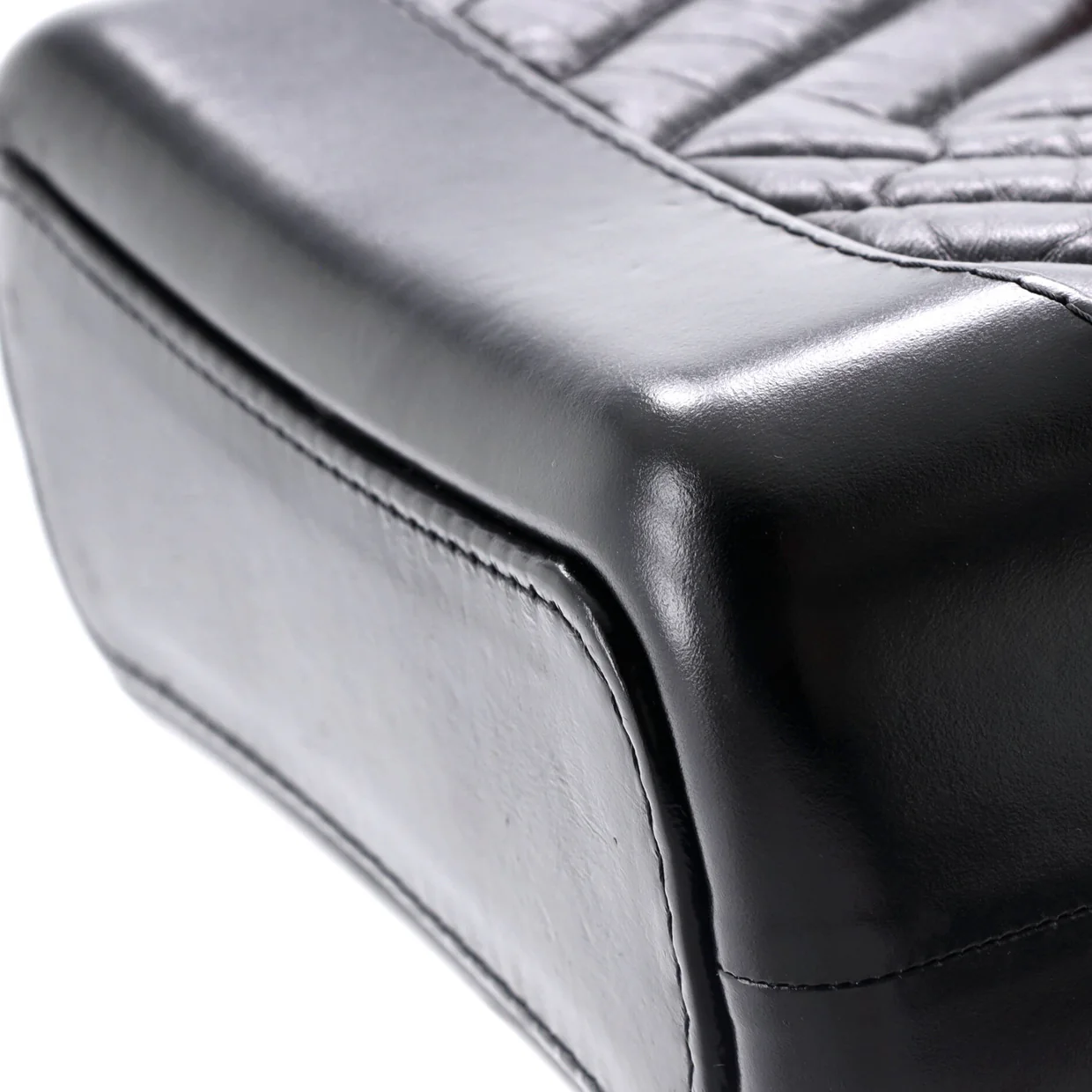 Gabrielle Hobo Chevron Aged Calfskin Small - Deep Luxury